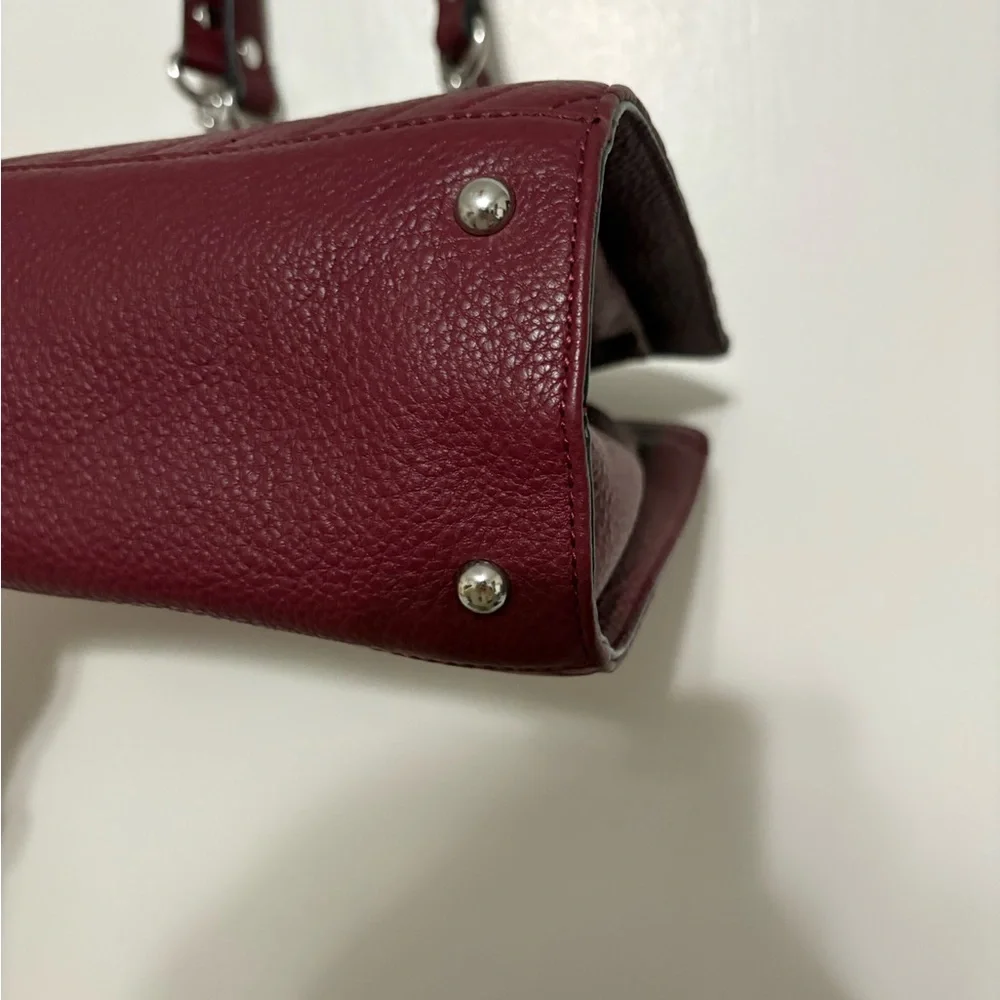 Karl Lagerfeld Deep Red Chevron Shoulder Bag